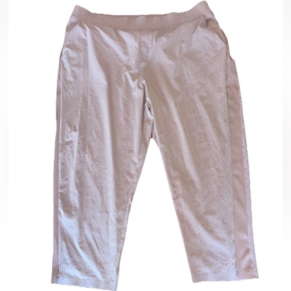 Athleta Brooklyn Textured Ankle Pant Grain Camo Pink Blush Sz 24 Women's - Picture 2 of 13